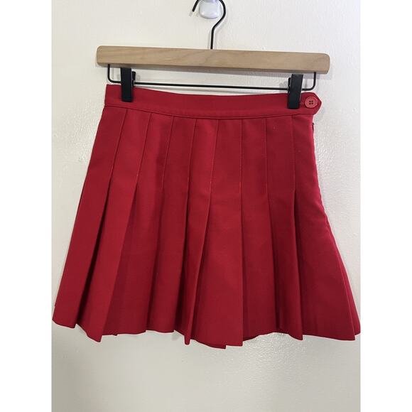 Y2K 90s USA Mini Ruffle Skirt Academia School Girl Retro Preppy Office Clueless - Picture 3 of 13